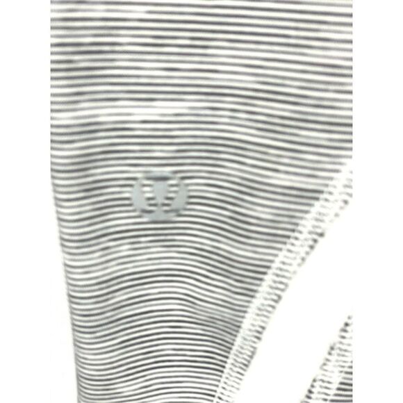 Lululemon Run Inspire Crop Grey White Capri Leggings Women Size 4 Zip Pocket - Picture 3 of 5